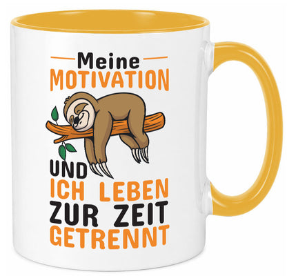Keine Motivation | Faultier Tasse Büro Humor faul Geschenk Arbeit Kollegen