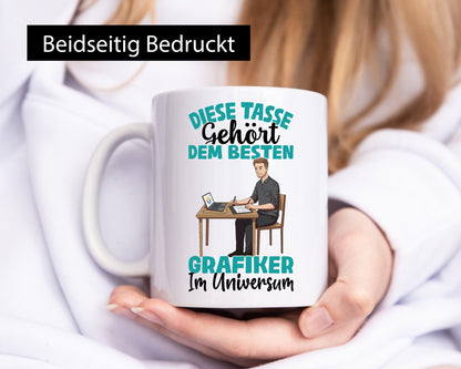Im Universum: Grafiker | Grafik Design lustiger Spruch Geschenk Humor