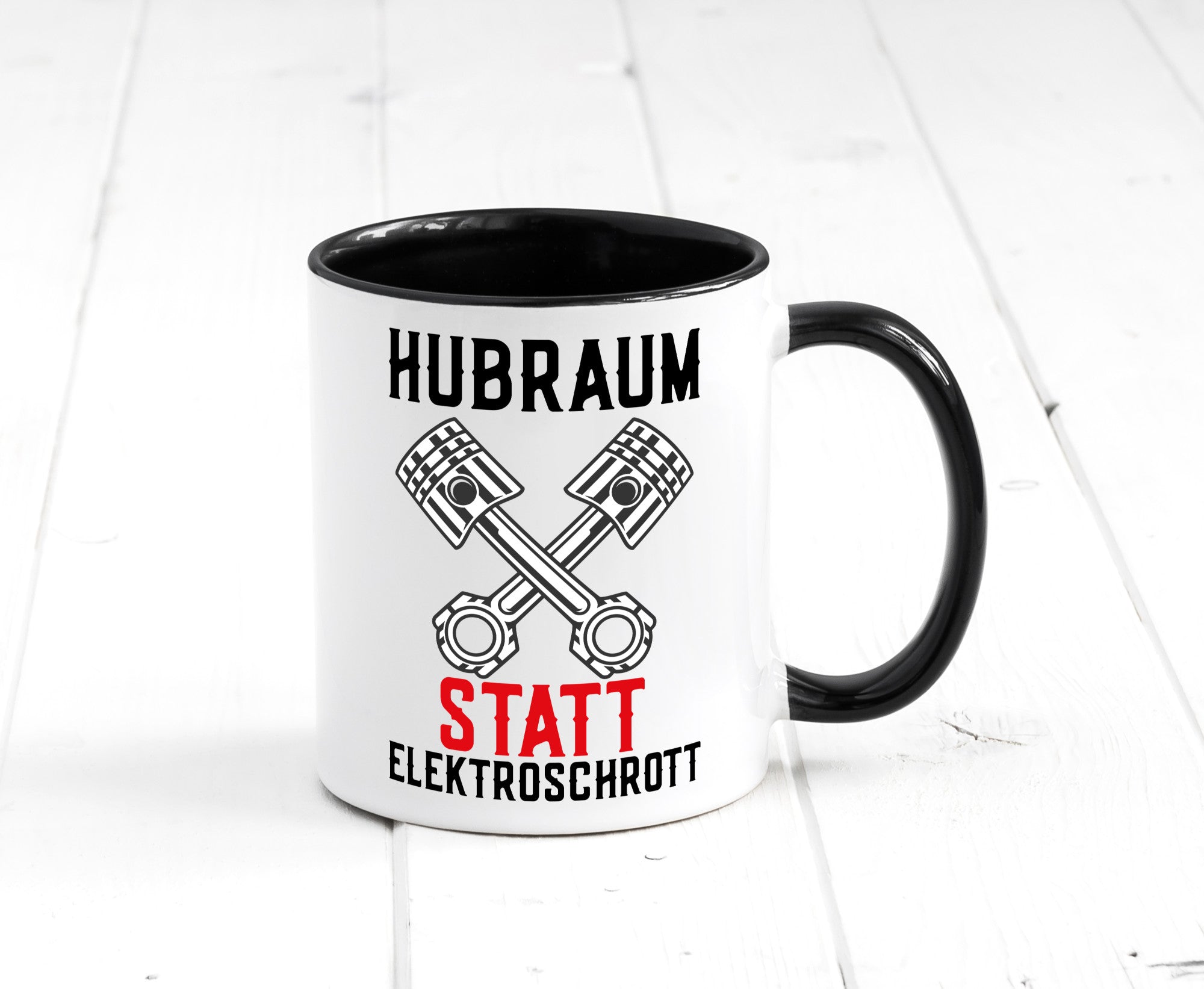 Hubraum statt Elektroschrott | Autofan Verbrennungsmotor Geschenk Humor