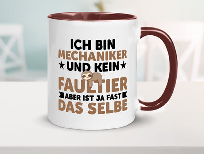 Ich bin kein Faultier: Mechaniker | KFZ Werkstatt Humor Tierliebhaber
