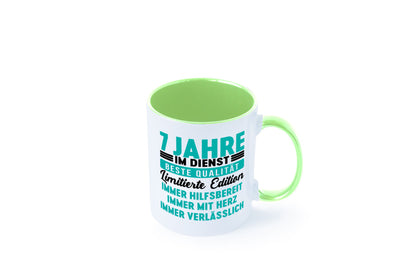 7 Jahre im Dienst | Jubiläum Arbeit v5 Humor Kollegen Büro Geschenkidee Tasse