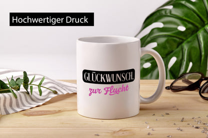Glückwunsch zur Flucht | Kollegen Jobwechsel Abschied v2 Geschenk Arbeit Büro