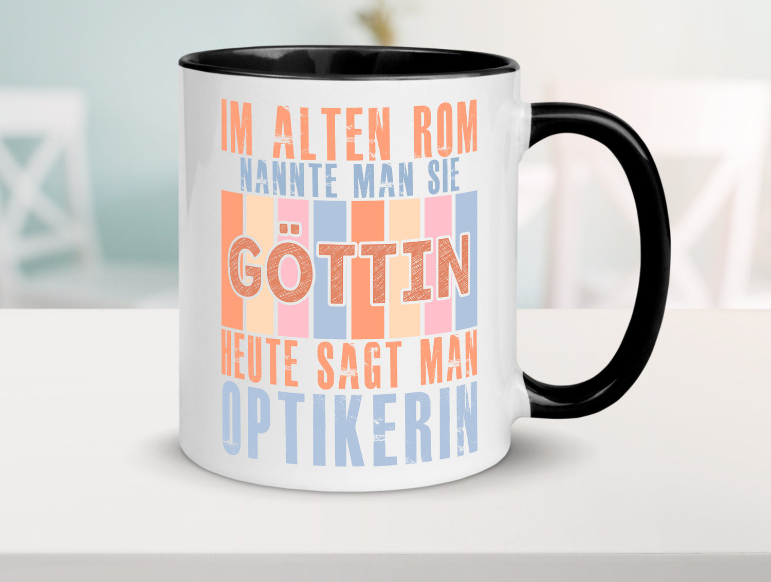 Heute sagt man: Optikerin | Augenoptik lustig Humor Geschenkidee Geschenk Tasse