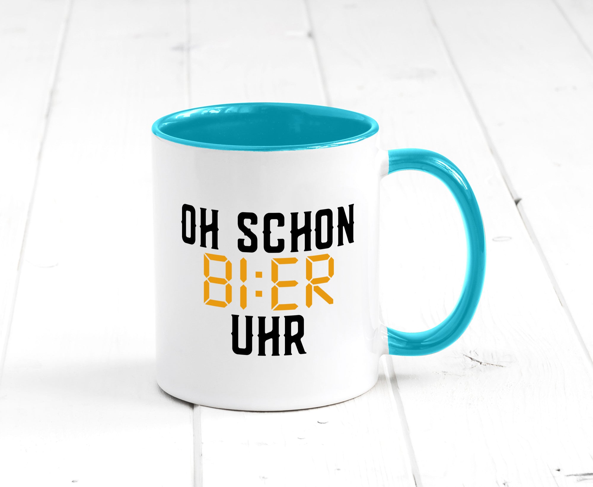 Oh schon Bier Uhr | Biertrinker Party Feiern Pils Humor Geschenkidee Tasse