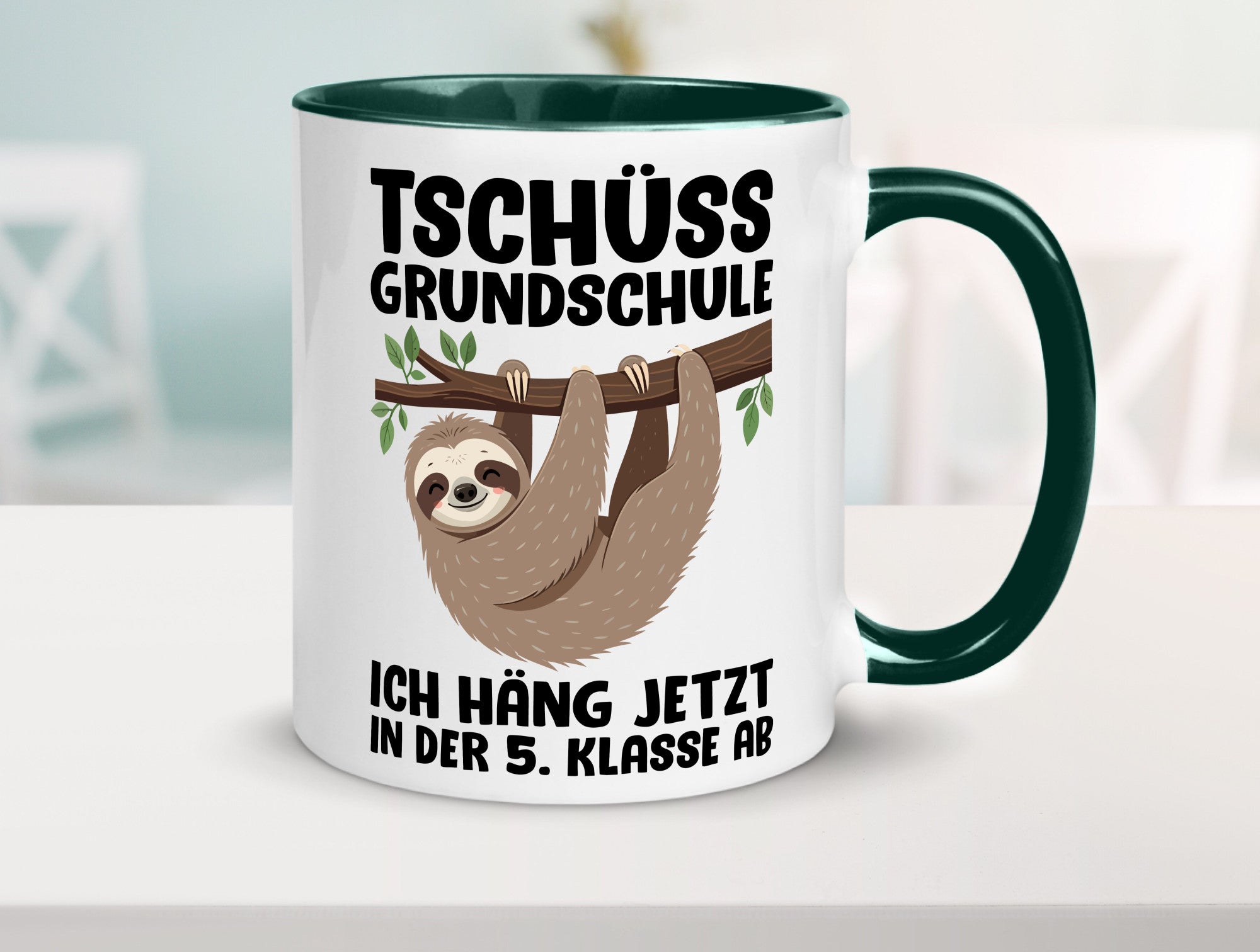 Tschüss Grundschule ich häng jetzt in der 5. Klasse ab Humor Geschenkidee Tasse