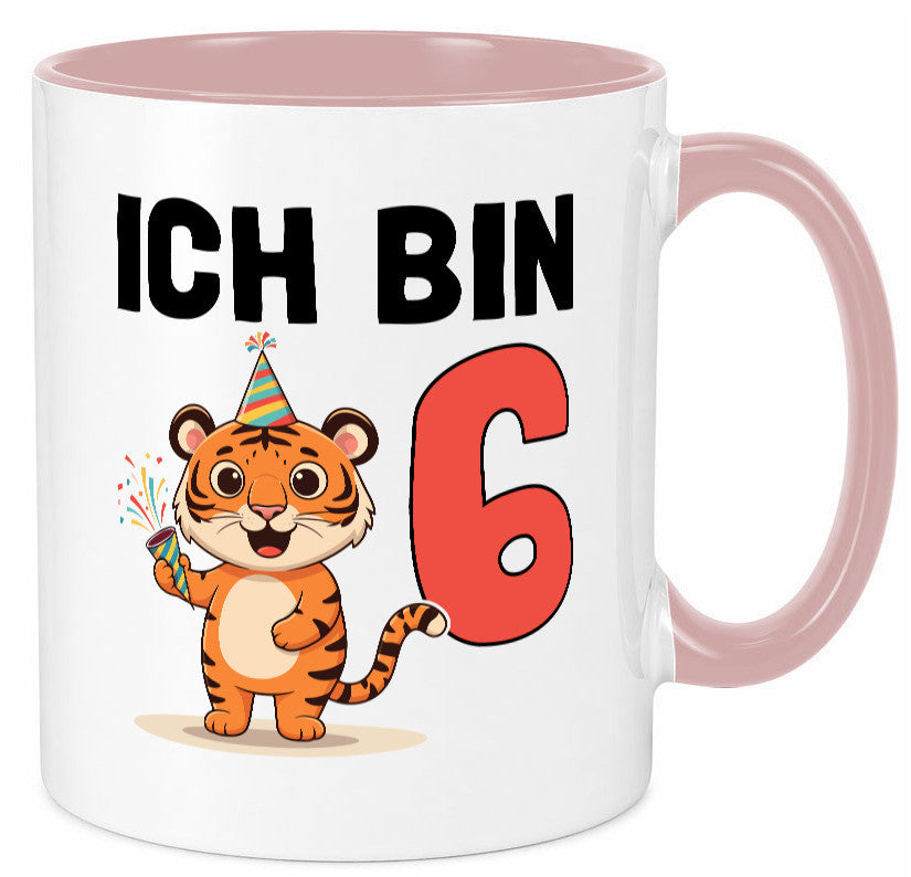 6. Geburtstag | 6 Jahre Tiger lustiger Spruch Geschenk Geschenkidee Tasse
