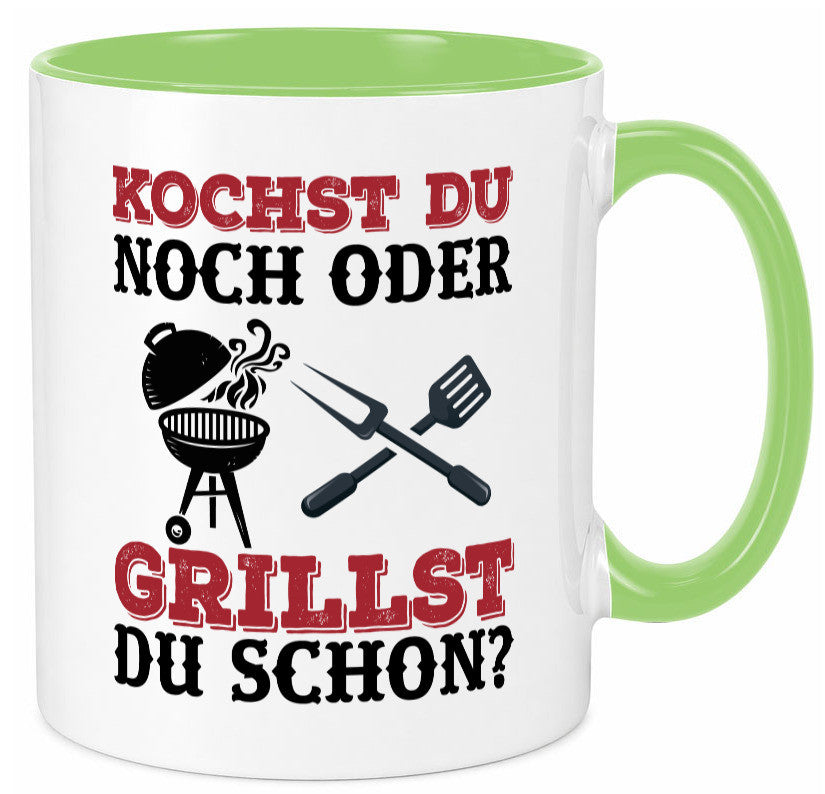 Grillst du schon? | Spruch Tasse Grillen Männer Geschenkidee Humor