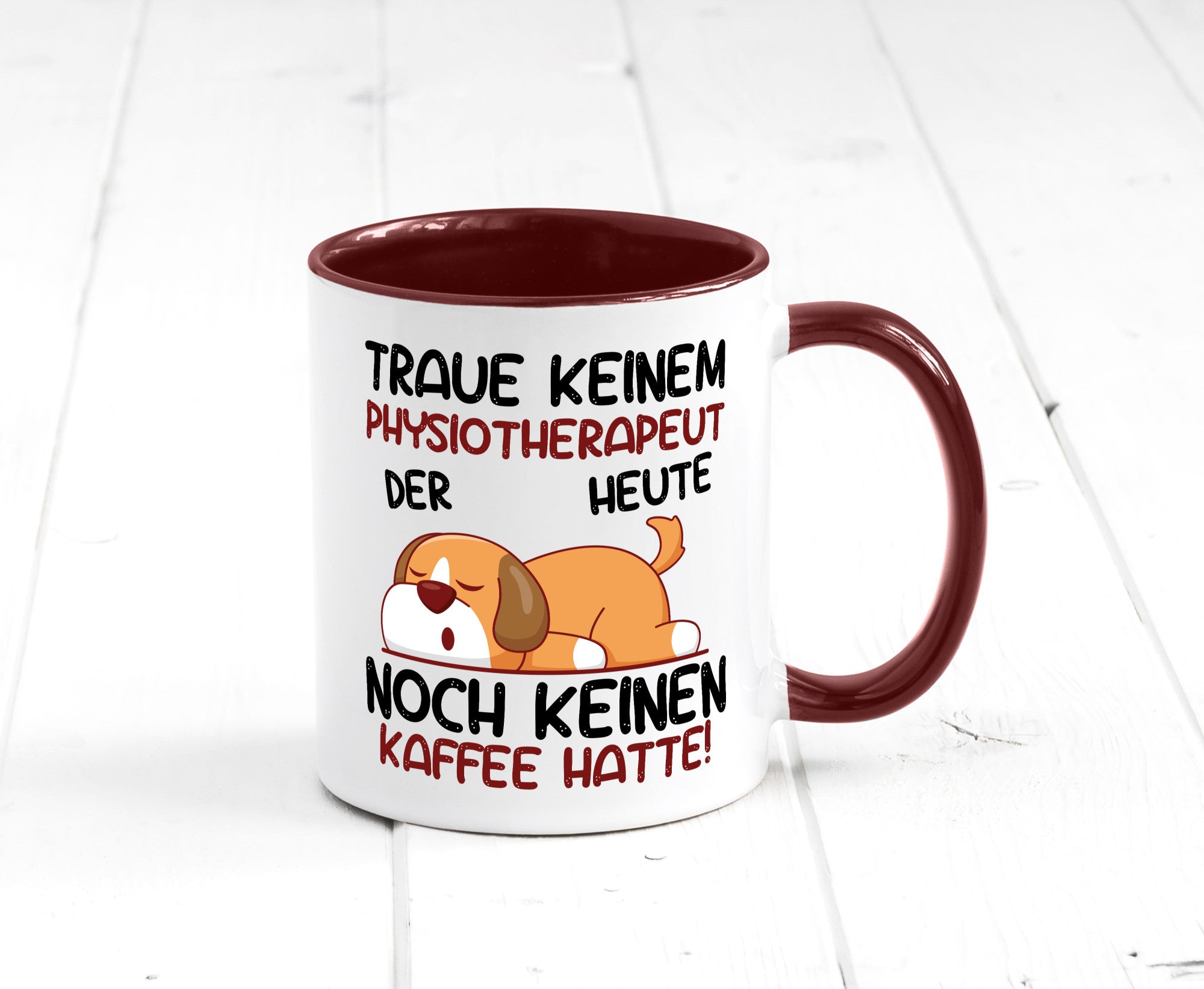 Traue keinem Physiotherapeut v2 Geschenkidee Humor Tasse
