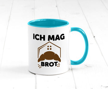 Ich mag Brot | Bäcker backen lustiger Spruch Geschenk Humor Geschenkidee Tasse