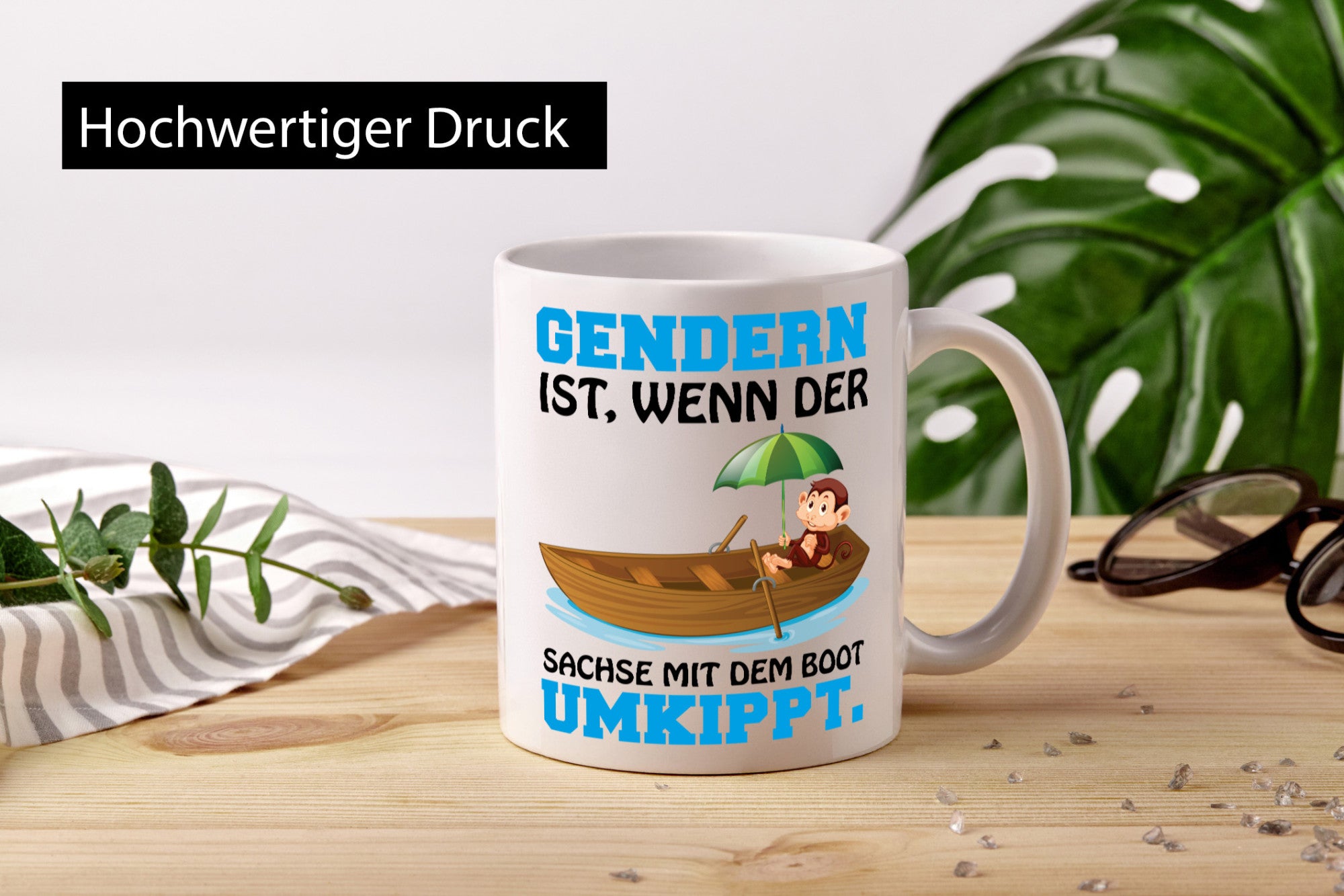 Der Sachse Kippt um lustiger Spruch Geschenk Humor Geschenkidee Tasse