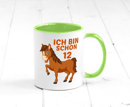12. Geburtstag | Ich bin schon 12 Pferde Pony Geschenkidee Humor Tasse