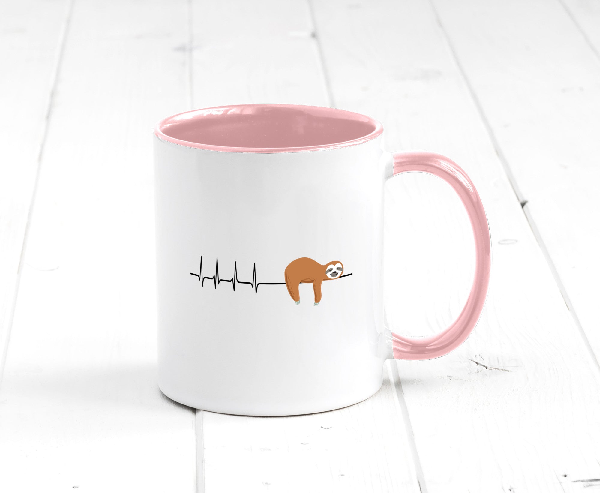 Herzschlag Faultier | Faulheit Morgenmuffel faul Humor Tierliebhaber