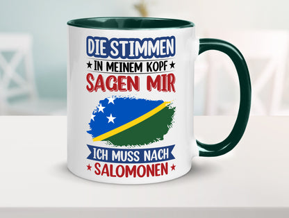 Salomonen | Urlaub Stimmen in meinem Kopf Traumland v2 Humor Geschenkidee Tasse