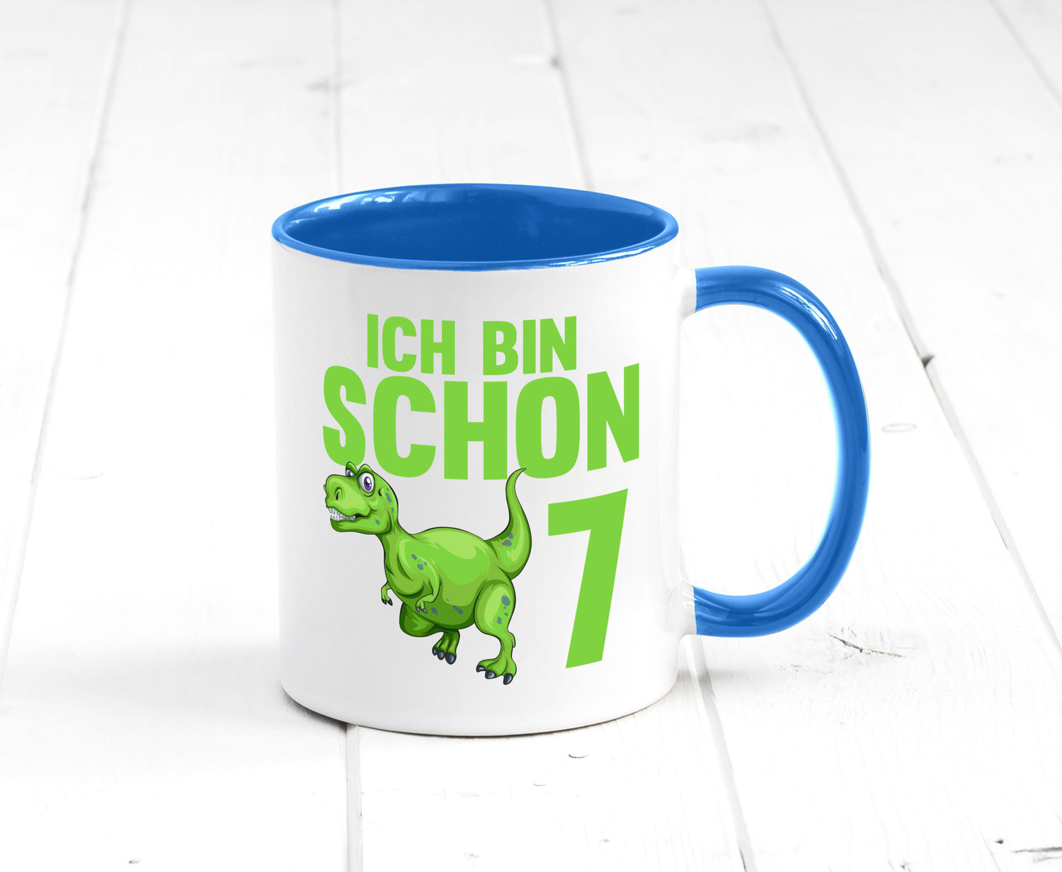 7. Geburtstag | 7 Jahre Dino Dinosaurier Humor Geschenkidee Tasse