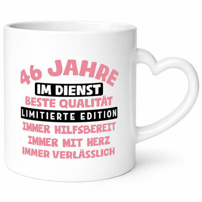 46 Jahre im Dienst | Jubiläum Arbeit v11 lustig Kollegen Büro Geschenk Tasse