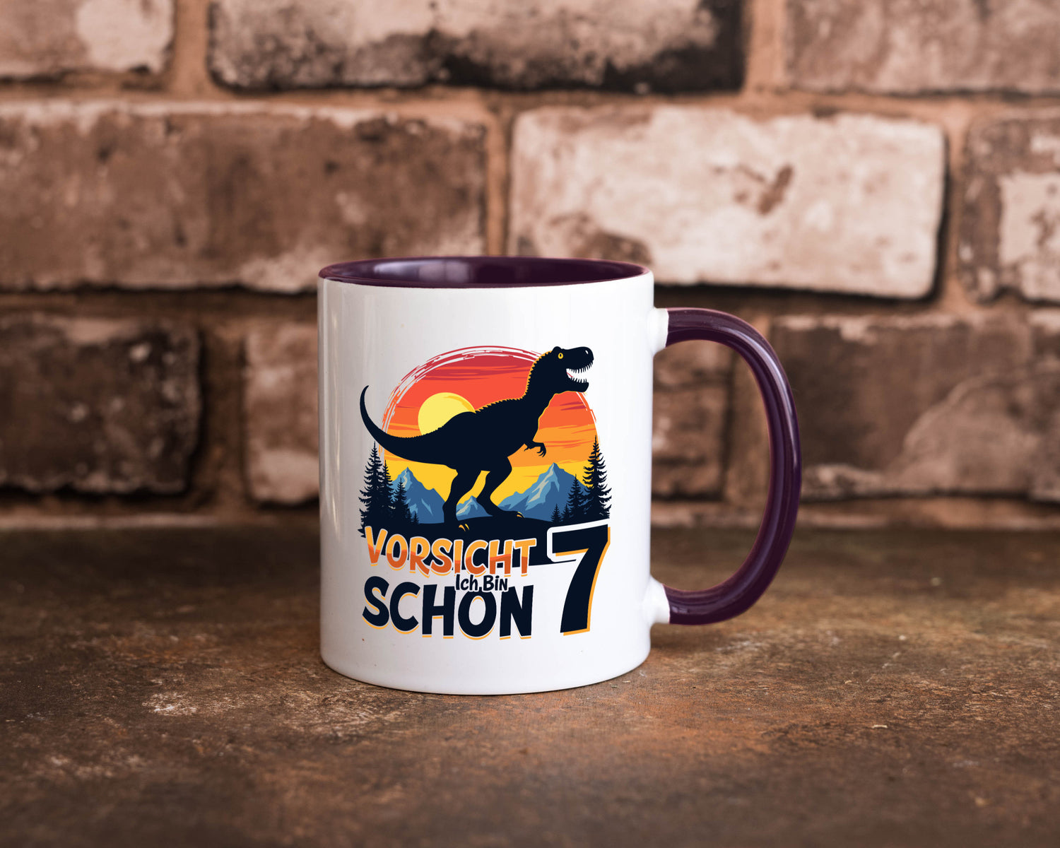 7. Geburtstag | 7 Jahre Dinosaurier v2 Geschenk Geschenkidee lustiger Spruch
