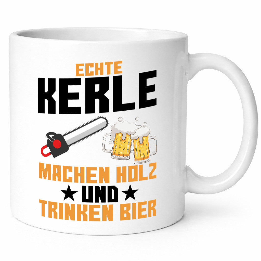 Holz machen und Bier trinken | Holzfäller Waldarbeiter lustiger Spruch Geschenk