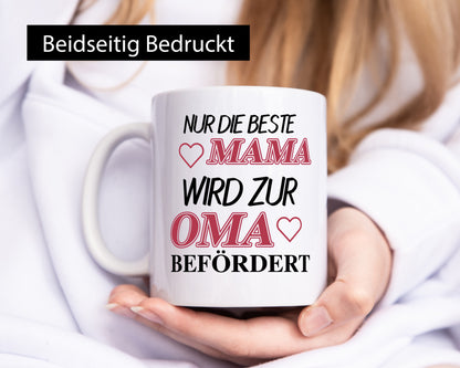 Nur die Beste Mama wird zur Oma Geschenkidee Familie Humor Tasse