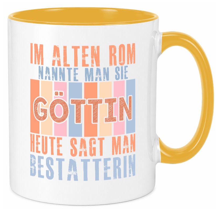 Heute sagt man: Bestatterin | Bestattung Totengräberin lustig Humor Tasse