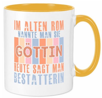 Heute sagt man: Bestatterin | Bestattung Totengräberin lustig Humor Tasse