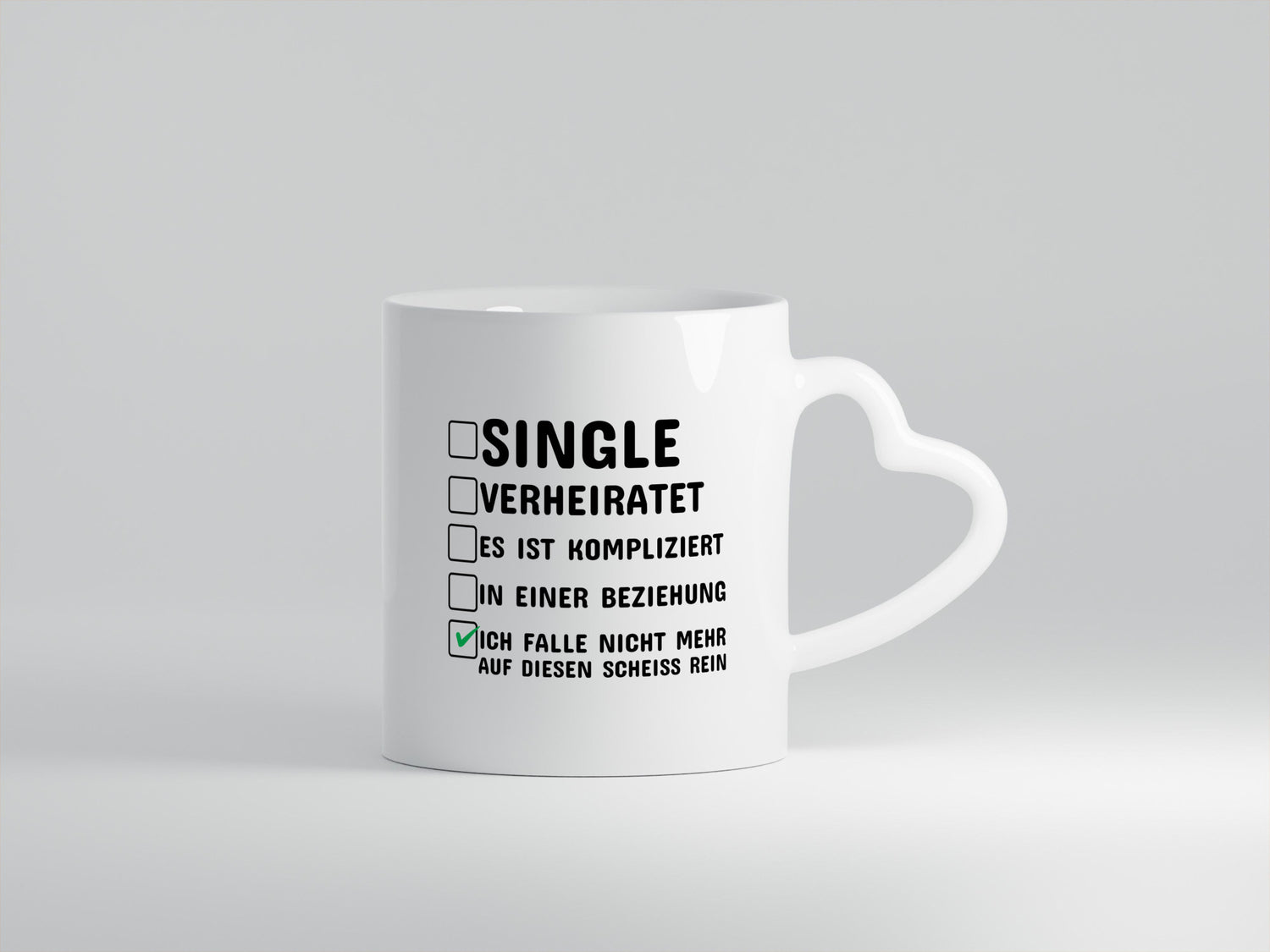 Überzeugter Single | Alleinstehender Tasse Singles Humor Geschenkidee