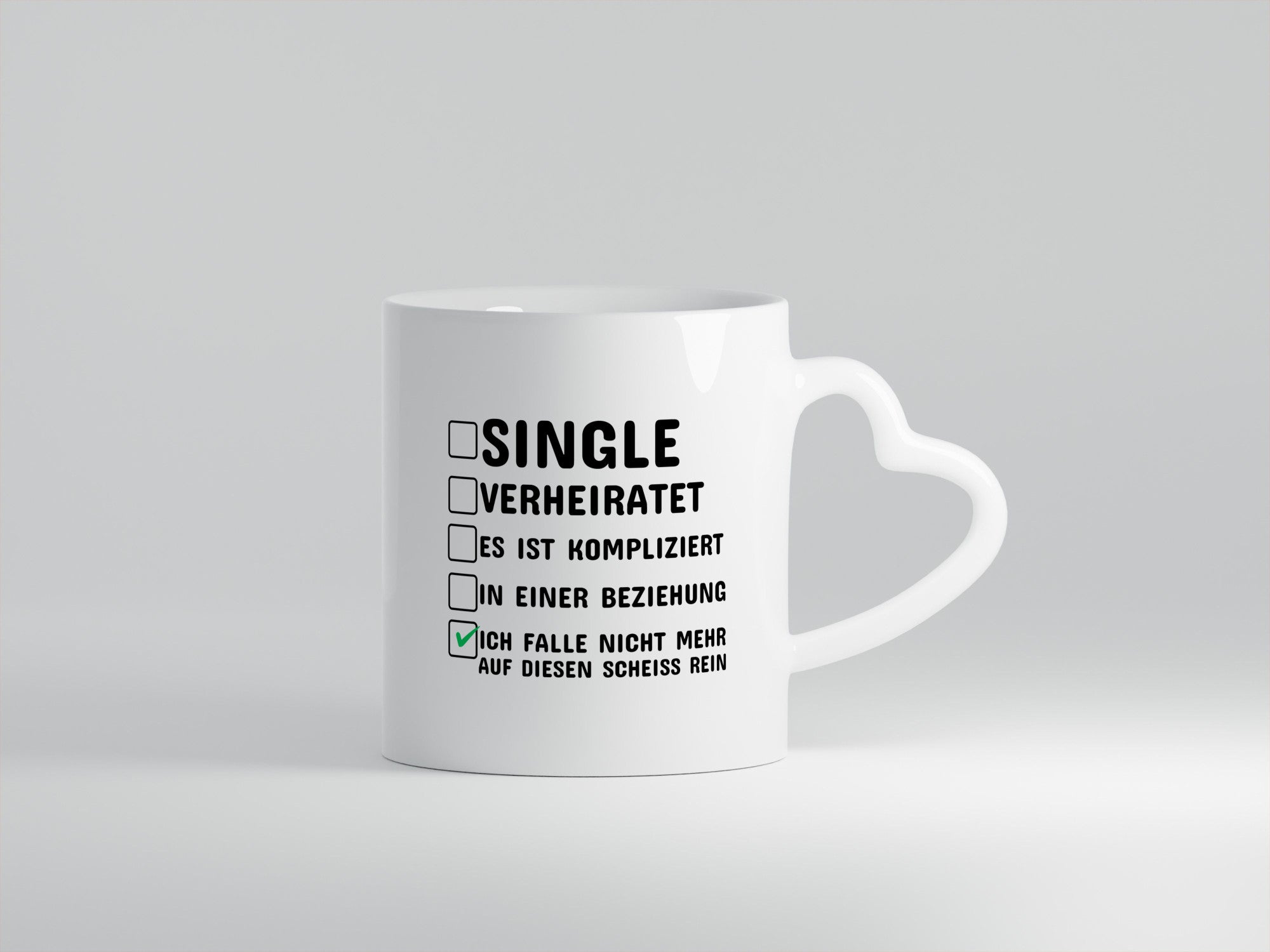 Überzeugter Single | Alleinstehender Tasse Singles Humor Geschenkidee
