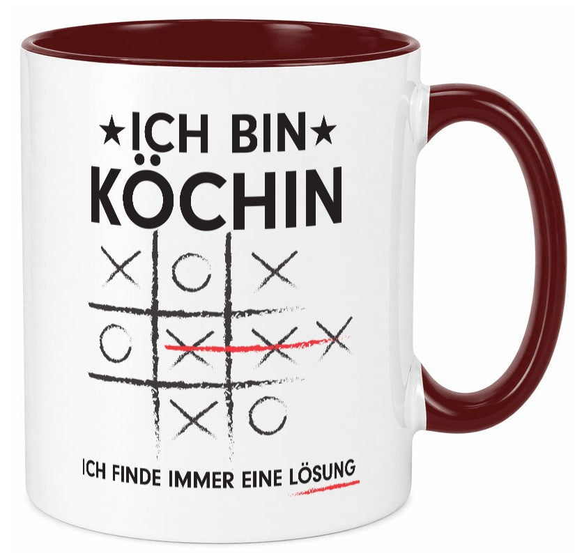 Löse Probleme: Köchin | Chefköchin Chefkoch lustig Arbeit Kollegen Büro Tasse