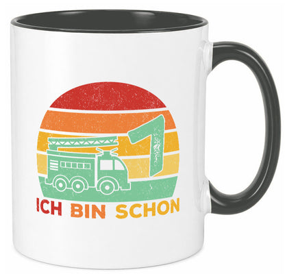 7. geburtstag | Feuerwehrauto 7 Jahre Feuerwehr Geschenk Geschenkidee lustiger Tasse