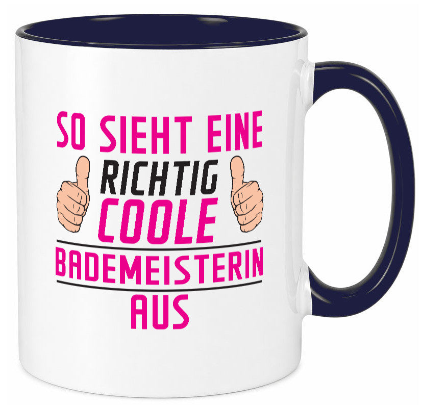 Richtig Coole Bademeisterin | Schwimmmeisterin Geschenk Humor Geschenkidee Tasse