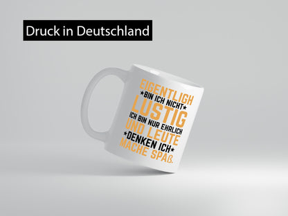 Ich bin ehrlich lustig Humor Geschenkidee Geschenk Tasse