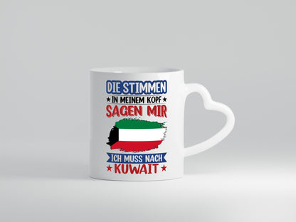 Kuwait | Urlaub Stimmen in meinem Kopf Traumland Geschenkidee Humor Tasse