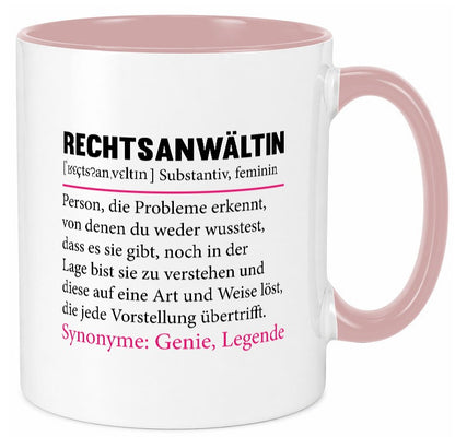 Rechtsanwältin | Spruch Jurstin Anwältin Humor v2 lustiger Geschenk Tasse