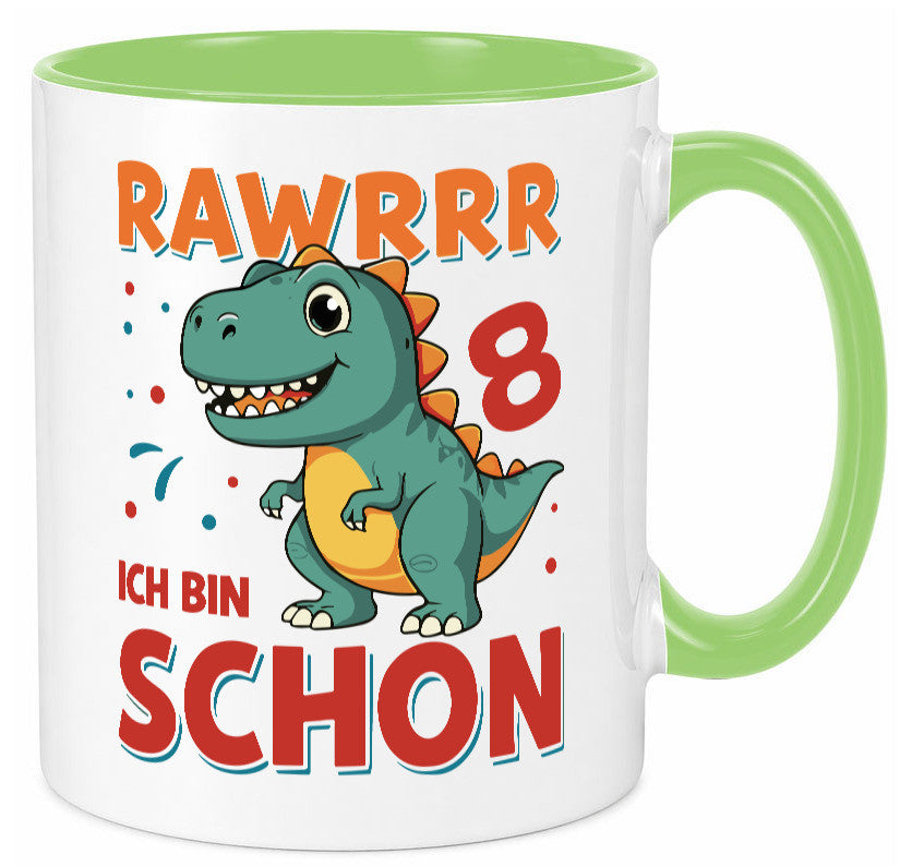 8. Geburtstag | 8 Jahre Raw ich bin schon T-Rex Geschenk Geschenkidee lustiger