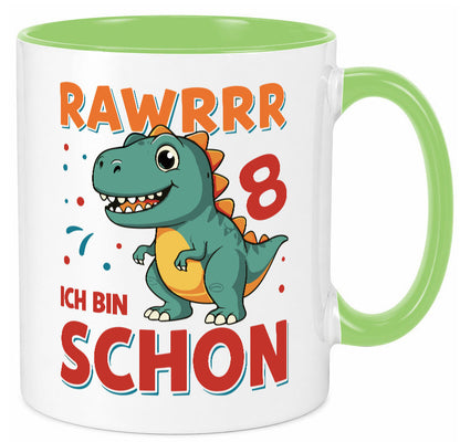 8. Geburtstag | 8 Jahre Raw ich bin schon T-Rex Geschenk Geschenkidee lustiger