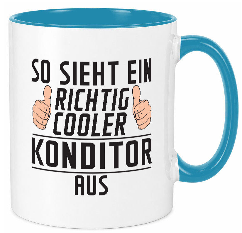 Richtig Cooler Konditor | Konditorei lustig Humor Geschenkidee Geschenk Tasse
