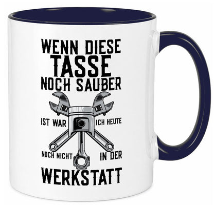 Werkstatt | KFZ Mechaniker Auto Werkzeug Zahnrad lustiger Spruch Geschenk Humor Tasse
