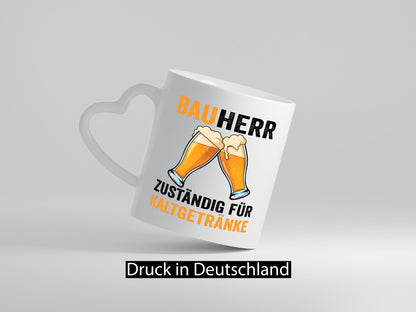 Bauherr Zuständig für Kaltgetränke | Bier Baustelle v2 Geschenkidee Humor Tasse