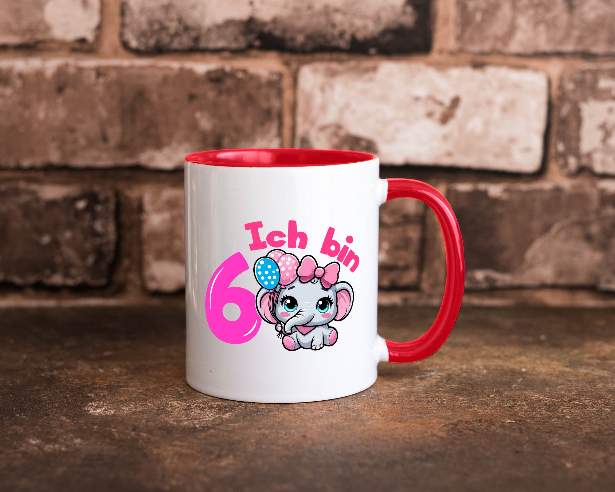 6. Geburtstag | 6 Jahre Elefant Mädchen Humor Geschenkidee Tasse