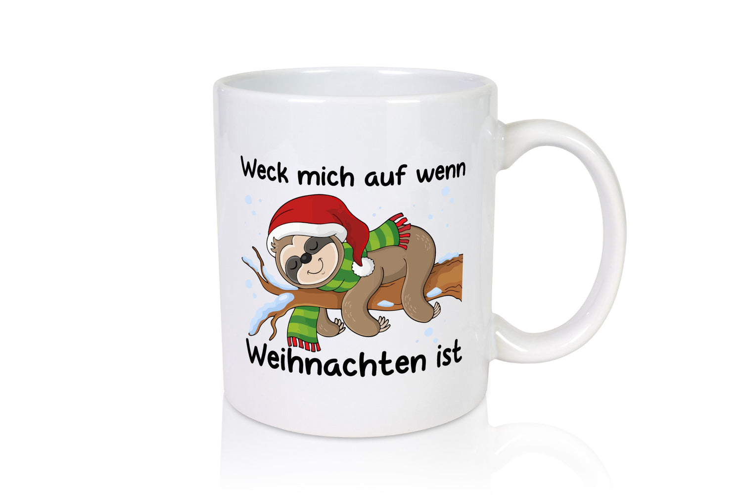 Weck mich auf wen Weihnachten ist | Faultier lustiger Spruch Geschenk
