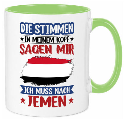 Jemen | Urlaub Stimmen in meinem Kopf Traumland Geschenk Humor Geschenkidee Tasse