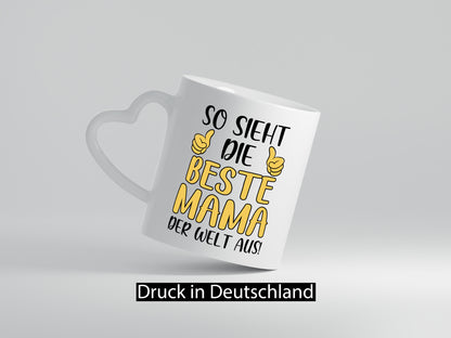 Beste Mama der Welt | Daumen hoch Geschenk Familie Geschenkidee lustiger Spruch