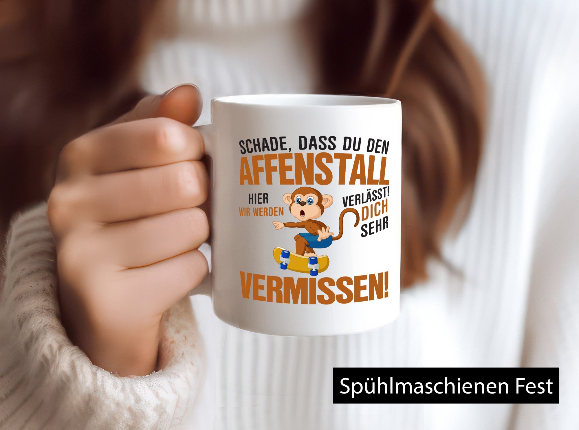Glückwunsch zur Flucht | Affenstall Arbeitskollegen Affe Geschenk Arbeit