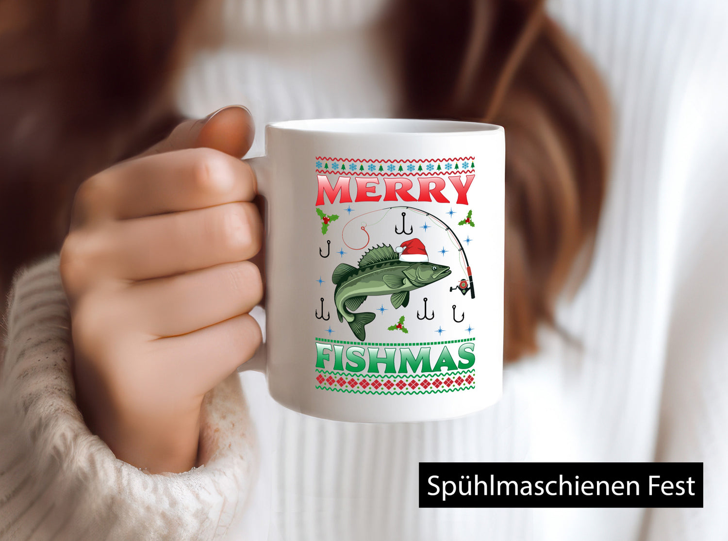 Merry Fishmas | Ugly Christmas Angler Angeln lustiger Spruch Geschenk Humor