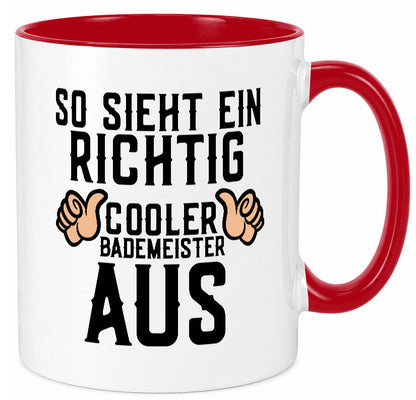 Richtig cooler Bademeister | Daumen hoch Schwimmbad lustig Humor Geschenkidee