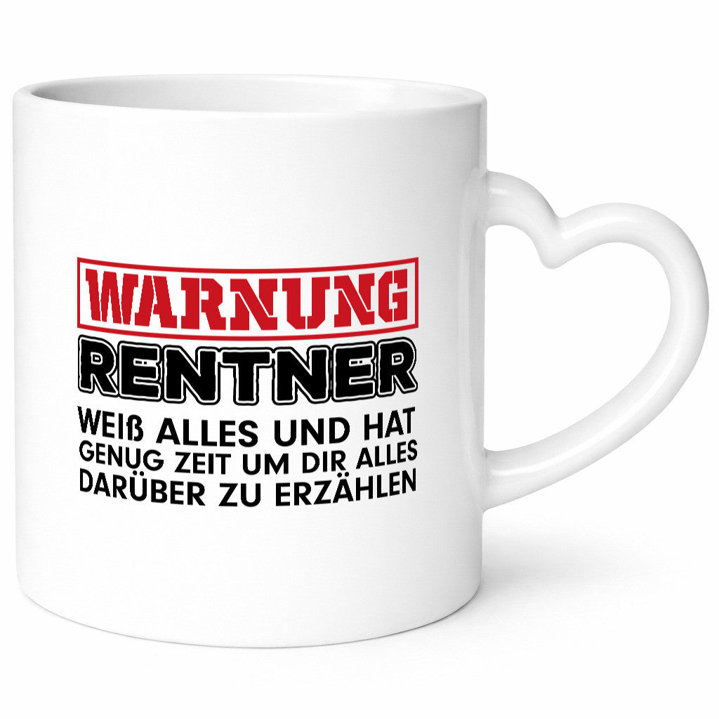 Rentner weiß alles | Rente Tasse Ruhestand Humor lustig Jubiläum Geschenk