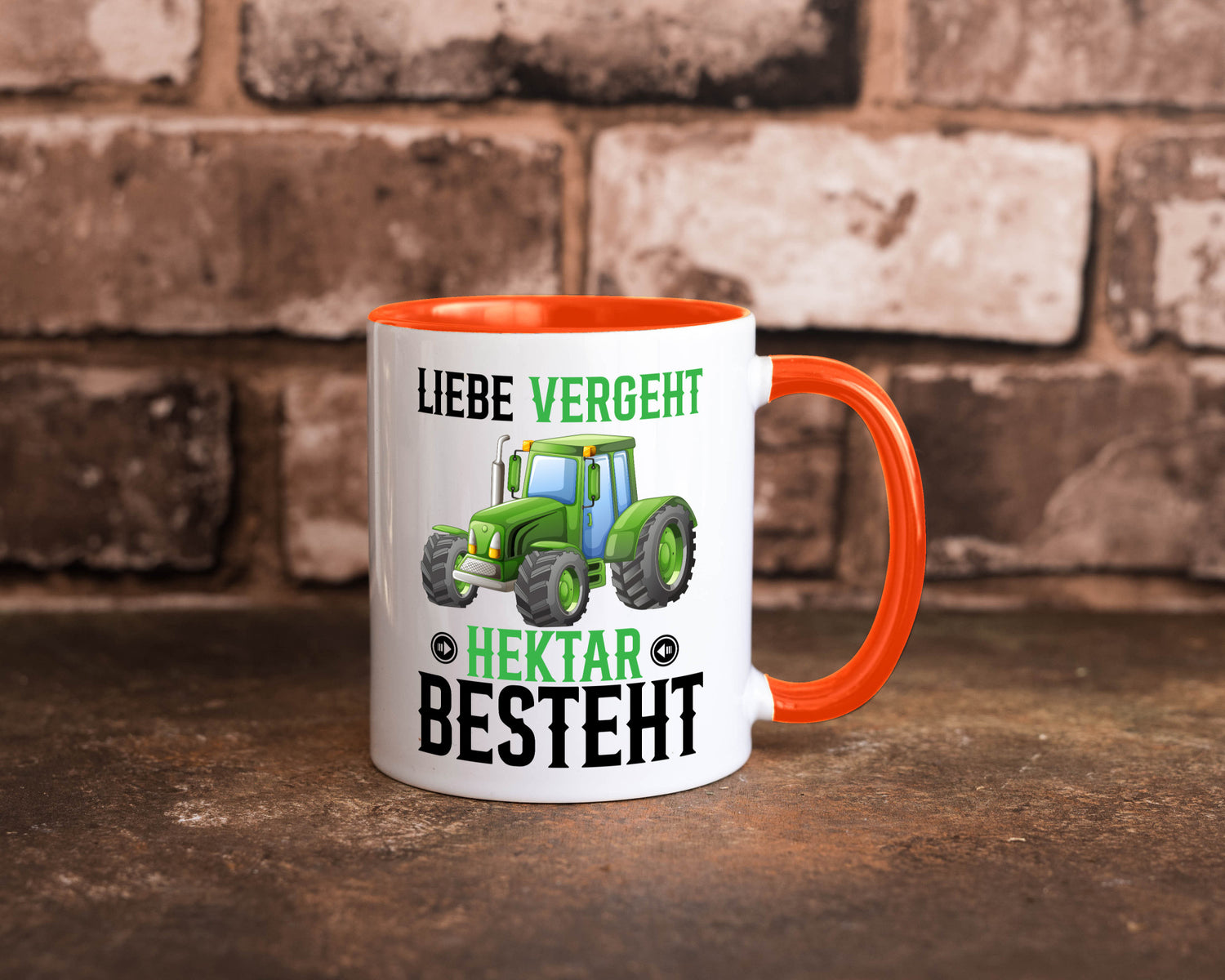 Liebe vergeht Hektar besteht | Traktor Bauer landwirt Humor Geschenkidee Tasse