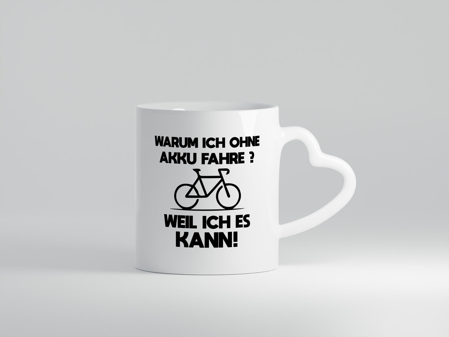 Warum ich ohne Akku fahre weil ichs kann | Radfahren Geschenk Humor
