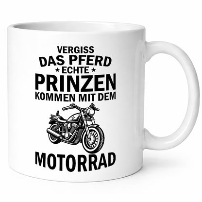 Vergiss das Pferd echte Prinzen kommen mit dem Motorrad v2 Geschenkidee Humor