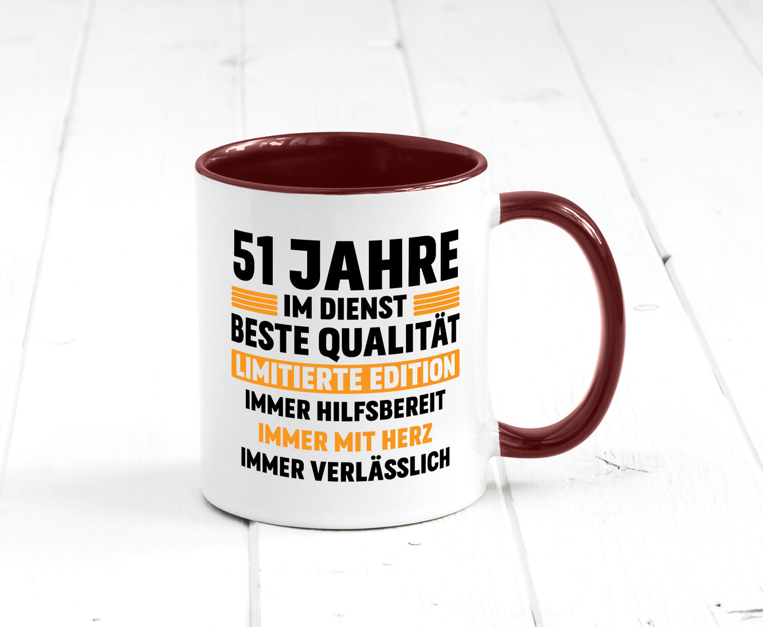 51 Jahre im Dienst | Jubiläum Arbeit lustiger Spruch Geschenk Kollegen Büro