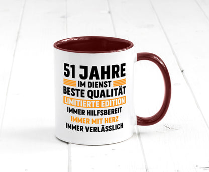51 Jahre im Dienst | Jubiläum Arbeit lustiger Spruch Geschenk Kollegen Büro